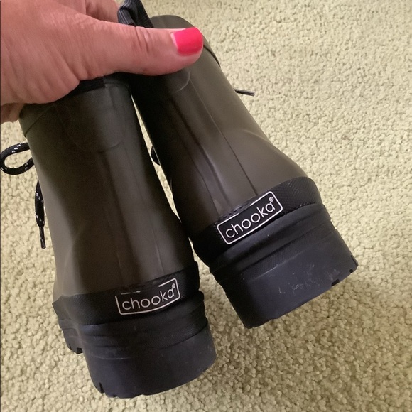 SALE❣️❣️❣️Super cute rubber booties with laces 🌦☔️ - Picture 7 of 7